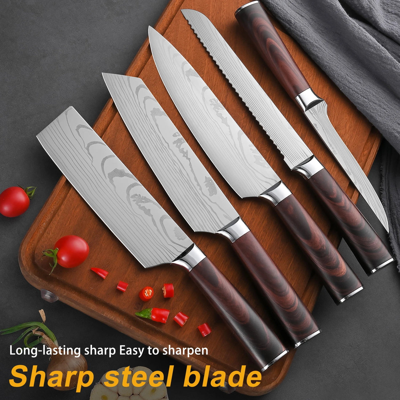 5 Pcs Kitchen Knives Set High Quality Durable Japanese Kitchen Boning Chefs Knife Set