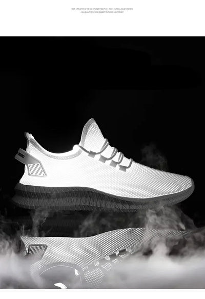 Mesh Men Shoes Breathable White Mens Sneakers Trendy  Lightweight Black Walking Big Size Man Tenis Shoe Zapatillas Hombre