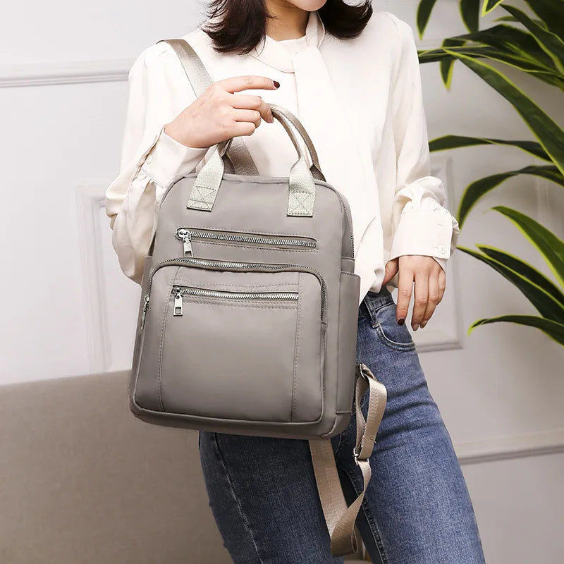 Women Backpack Travel Casual Waterproof Women's Shoulder Bags Female Large Capacity Oxford Rucksack Black Purse