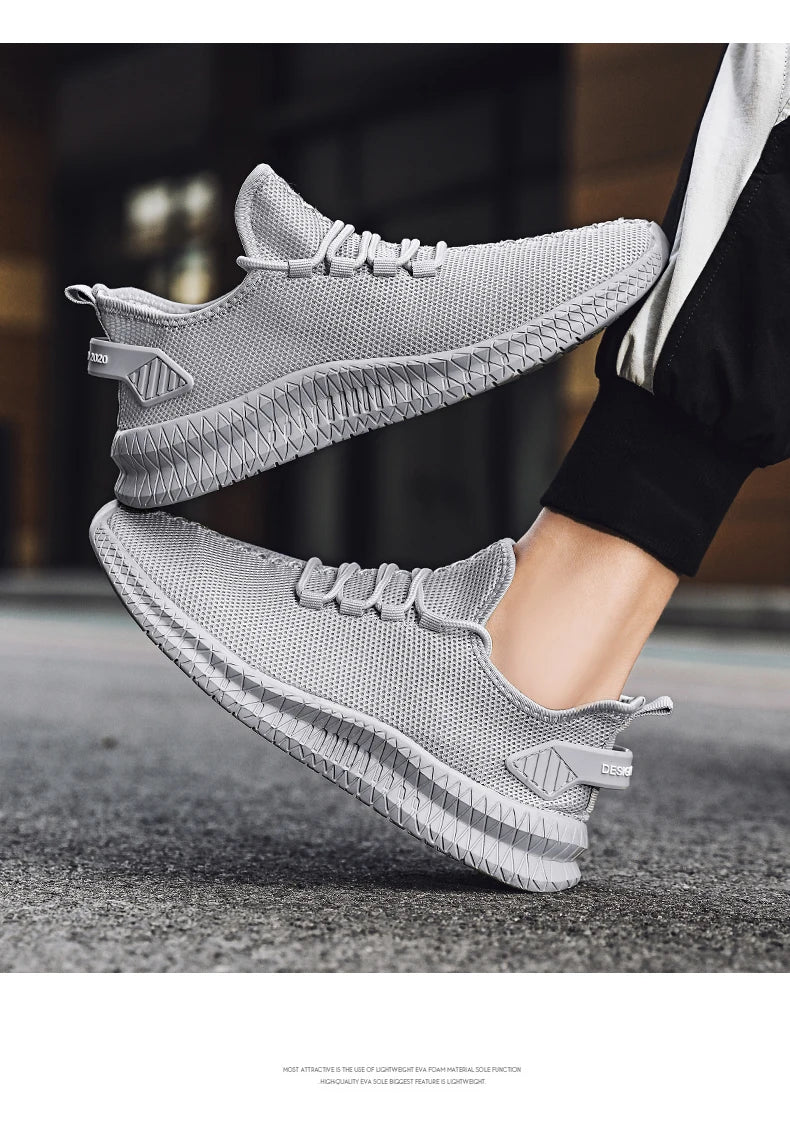 Mesh Men Shoes Breathable White Mens Sneakers Trendy  Lightweight Black Walking Big Size Man Tenis Shoe Zapatillas Hombre