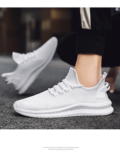 Mesh Men Shoes Breathable White Mens Sneakers Trendy  Lightweight Black Walking Big Size Man Tenis Shoe Zapatillas Hombre
