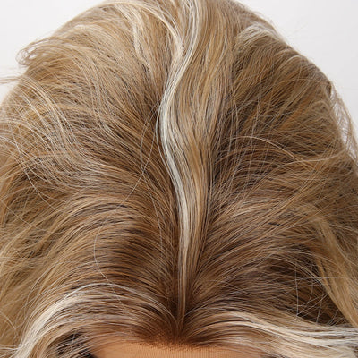 28-inch | Brown Blonde Mixed High-gloss Lace Front T Part SM9208 Series Please Call Me for Actual Inventory.SM9208