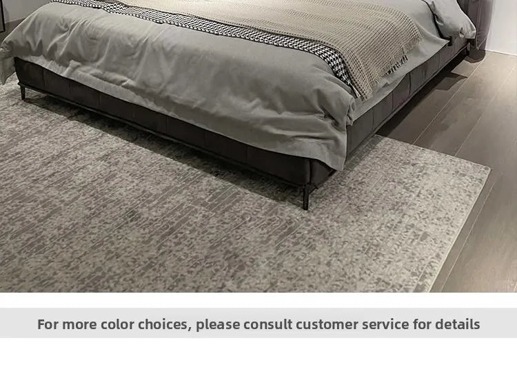 Italian Minimalist Designer 1.8m Master Bedroom Double Bed High-End Home Chenille Velvet Soft Bed Modern for Internet Celebrity