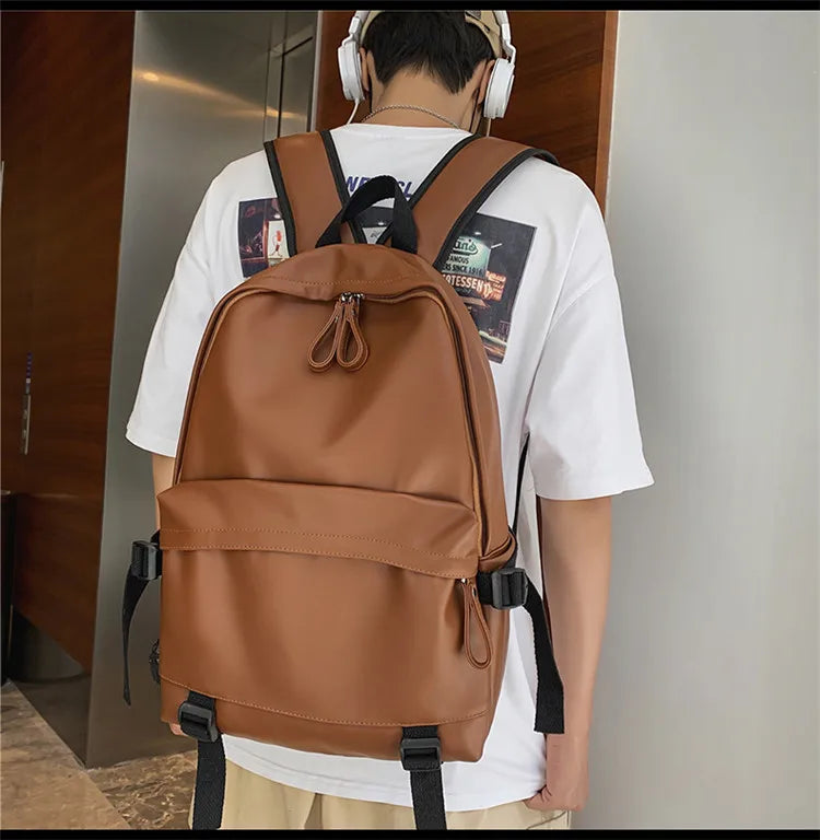Large Backpack Women Leather Rucksack Women's Knapsack Travel Backpacks Shoulder School Bags for Teenage Girls Mochila Back Pack