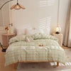 Higt-End Home Textile Fashion Simple Queen King Size Machine Washable Portable Bedding Comforter Cover for All Ages