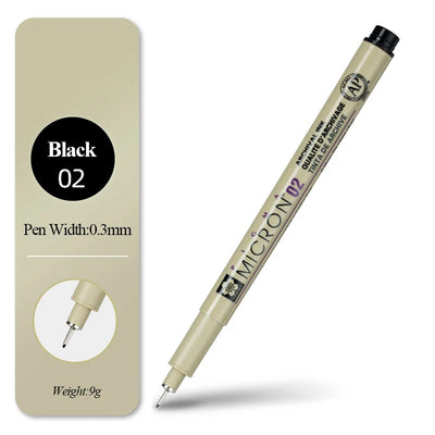 SAKURA Waterproof Micron Pen Set Waterproof Fine Liner Marker Pen Painting Drawing Sketch Markers Artistic Cartoon Design
