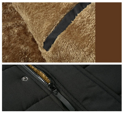 2023 Winter New Warm Thick Fleece Parkas Men Waterproof Hooded Fur Collar Parka Jacket Coat Men Autumn Fashion Casual Parkas Men
