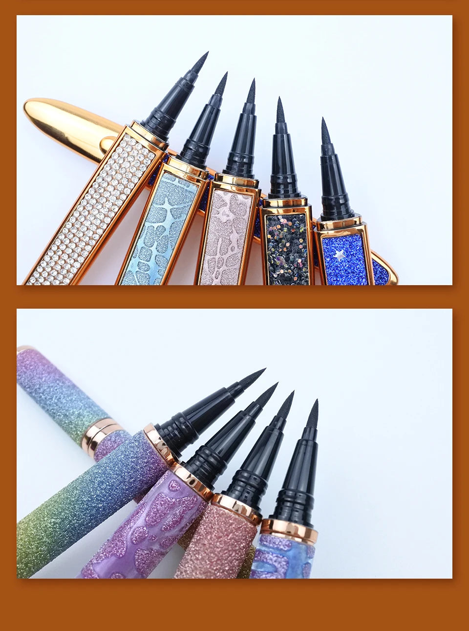2 in 1 Lash Glue & Eyeliner Waterproof Long Lasting self adhesive Glue False Eyelashes Black Liquid Eyeliner Glue Pen