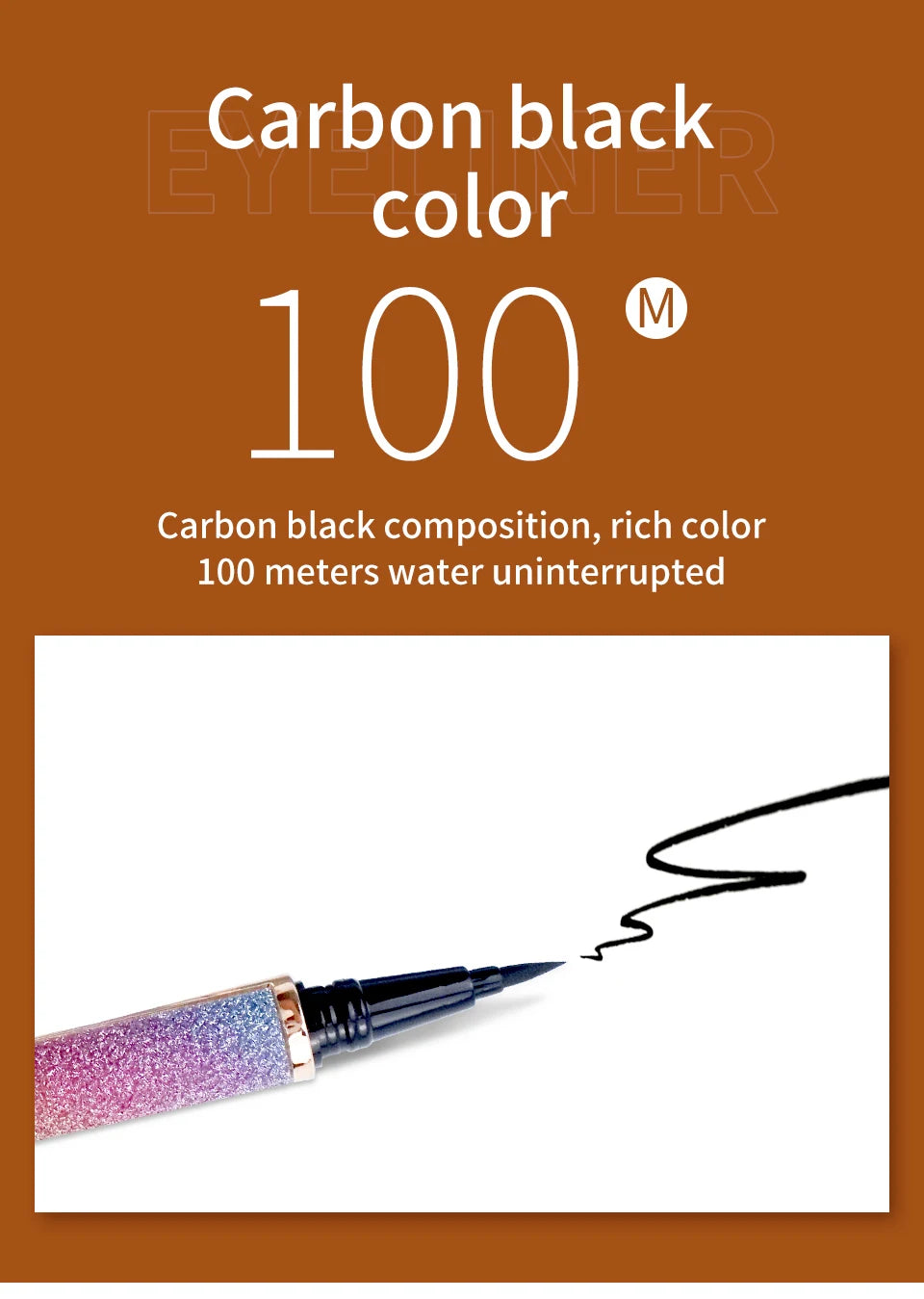 2 in 1 Lash Glue & Eyeliner Waterproof Long Lasting self adhesive Glue False Eyelashes Black Liquid Eyeliner Glue Pen