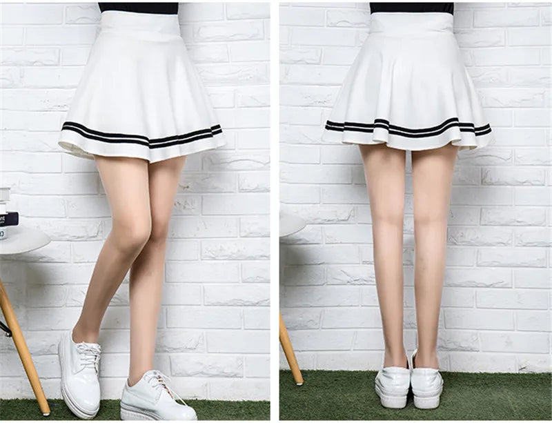 ALSOTO Summer Style Sexy Skirt for Girl Korean Skirts Womens Faldas Anti emptied saia lady Skater pleated mini Skirt tutu