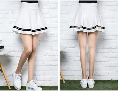 ALSOTO Summer Style Sexy Skirt for Girl Korean Skirts Womens Faldas Anti emptied saia lady Skater pleated mini Skirt tutu