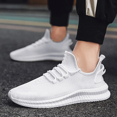 Mesh Men Shoes Breathable White Mens Sneakers Trendy  Lightweight Black Walking Big Size Man Tenis Shoe Zapatillas Hombre