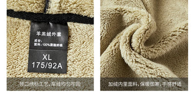 Men Winter Plus Velvet Thick Tracksuits Men's Lamb Cashmere Hoodies+vests+pants Three-pieces Sets Men Warm Casual Lamb Wool Sets