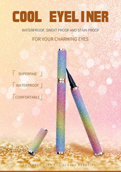 2 in 1 Lash Glue & Eyeliner Waterproof Long Lasting self adhesive Glue False Eyelashes Black Liquid Eyeliner Glue Pen