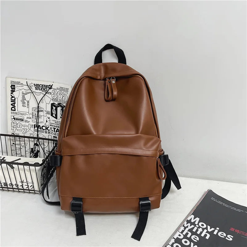 Large Backpack Women Leather Rucksack Women's Knapsack Travel Backpacks Shoulder School Bags for Teenage Girls Mochila Back Pack