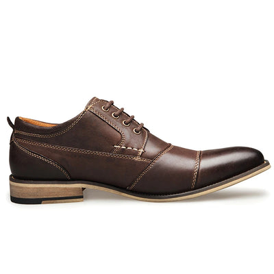 ZFTL New Men Dress shoes Genuine Leather Man Business shoes Big Size Men's Wedding shoes Casual Lace-up shoes Handmade  2025