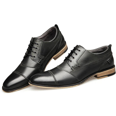 ZFTL New Men Dress shoes Genuine Leather Man Business shoes Big Size Men's Wedding shoes Casual Lace-up shoes Handmade  2025