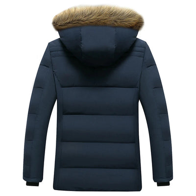 2023 Winter New Warm Thick Fleece Parkas Men Waterproof Hooded Fur Collar Parka Jacket Coat Men Autumn Fashion Casual Parkas Men