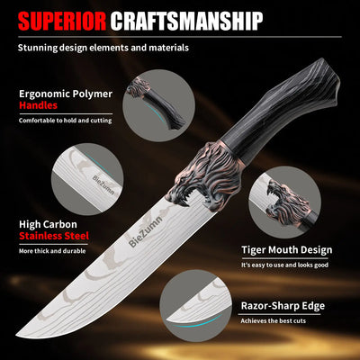 Hot Sale Multi Functional Meat Cutting Boning Knife Set Stainless Steel Kitchen Chef Knives Set