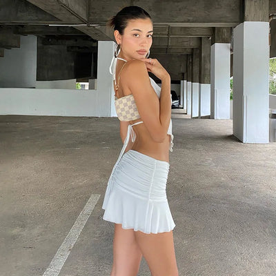 White Halter Top