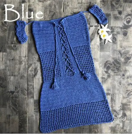 CROCHET BIKINI Hollow Out Set Knitted Cotton Handmade Sexy Swimsuit Summer Swimwear Bandage Beachwear European Bathing suit