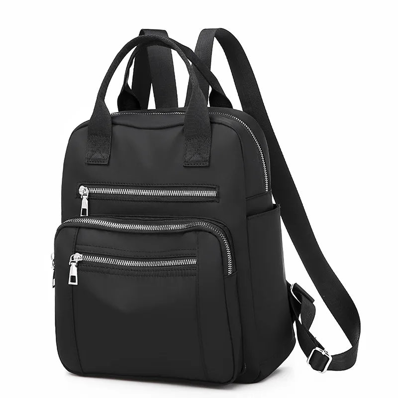 Women Backpack Travel Casual Waterproof Women's Shoulder Bags Female Large Capacity Oxford Rucksack Black Purse