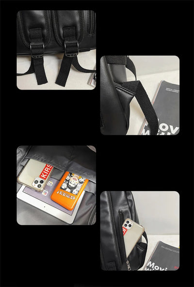 Large Backpack Women Leather Rucksack Women's Knapsack Travel Backpacks Shoulder School Bags for Teenage Girls Mochila Back Pack