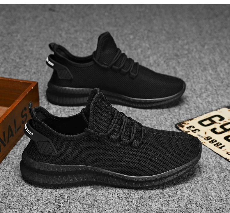 Mesh Men Shoes Breathable White Mens Sneakers Trendy  Lightweight Black Walking Big Size Man Tenis Shoe Zapatillas Hombre