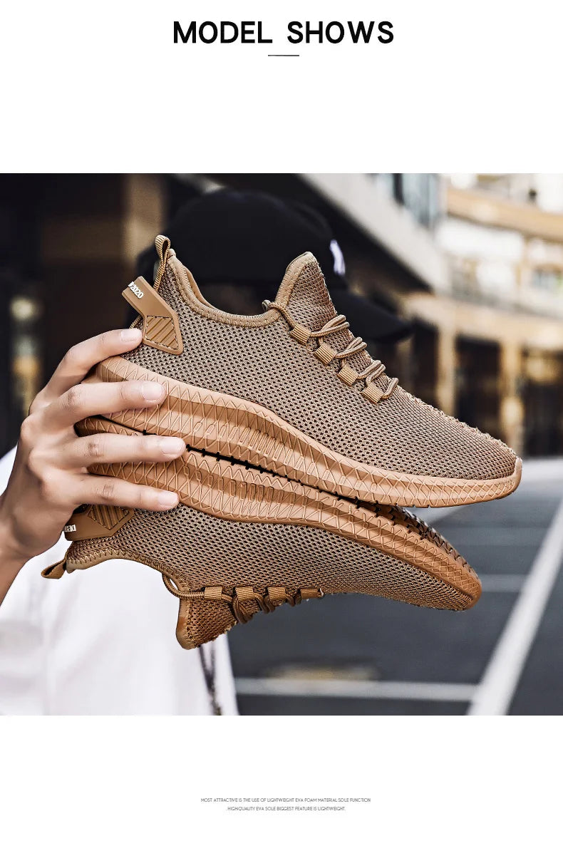 Mesh Men Shoes Breathable White Mens Sneakers Trendy  Lightweight Black Walking Big Size Man Tenis Shoe Zapatillas Hombre