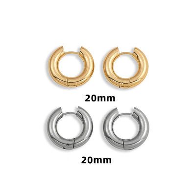 Punk Gold Color Twist Round Piercing Hoop Earrings Female Luxury CZ Crystal Geometric Ear Buckle Huggie Earrings Women Jewelry