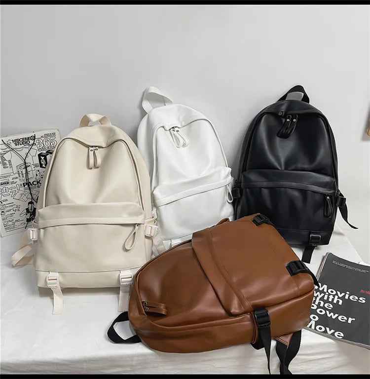 Large Backpack Women Leather Rucksack Women's Knapsack Travel Backpacks Shoulder School Bags for Teenage Girls Mochila Back Pack