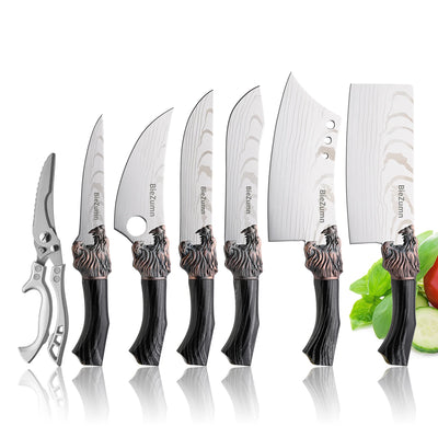 Hot Sale Multi Functional Meat Cutting Boning Knife Set Stainless Steel Kitchen Chef Knives Set