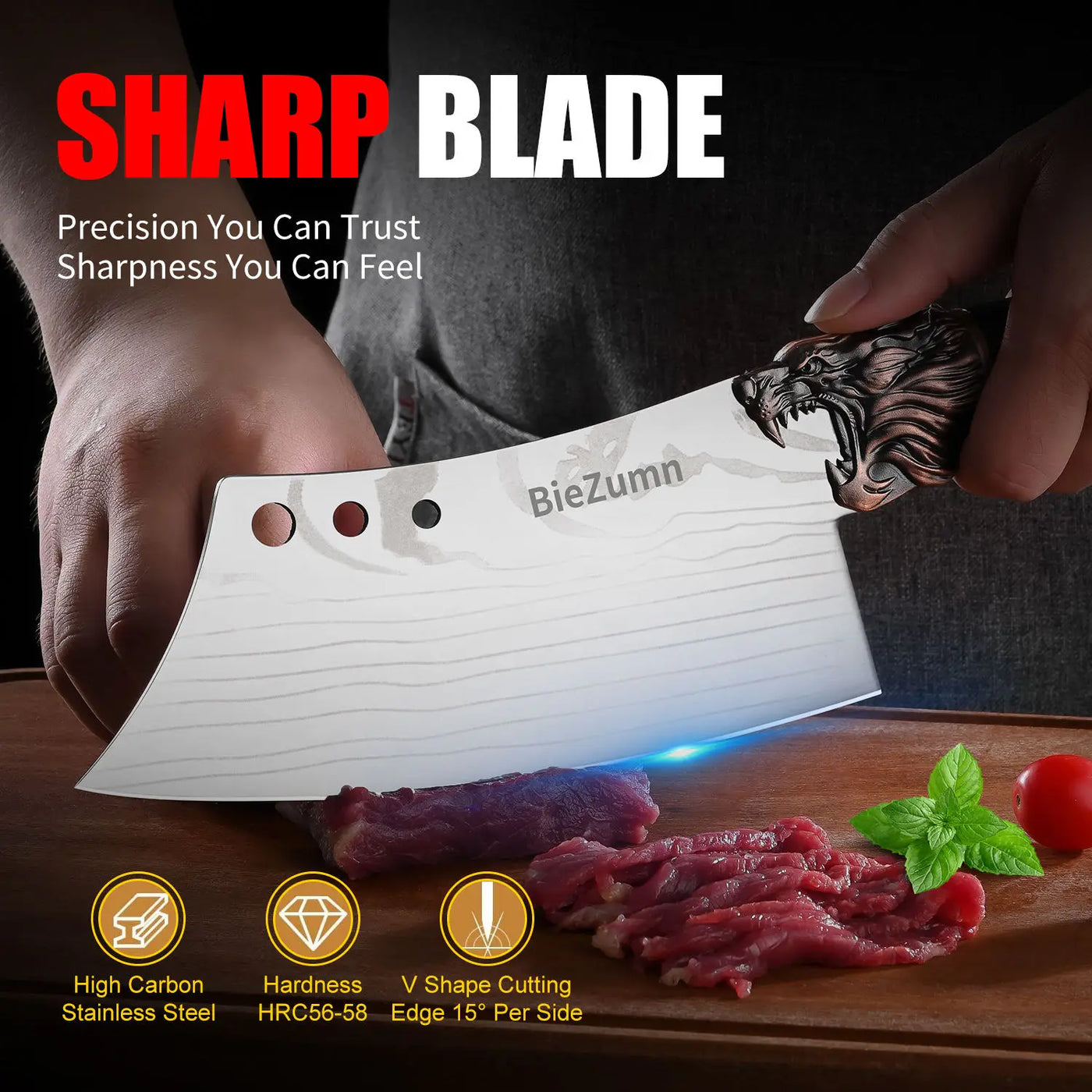Hot Sale Multi Functional Meat Cutting Boning Knife Set Stainless Steel Kitchen Chef Knives Set