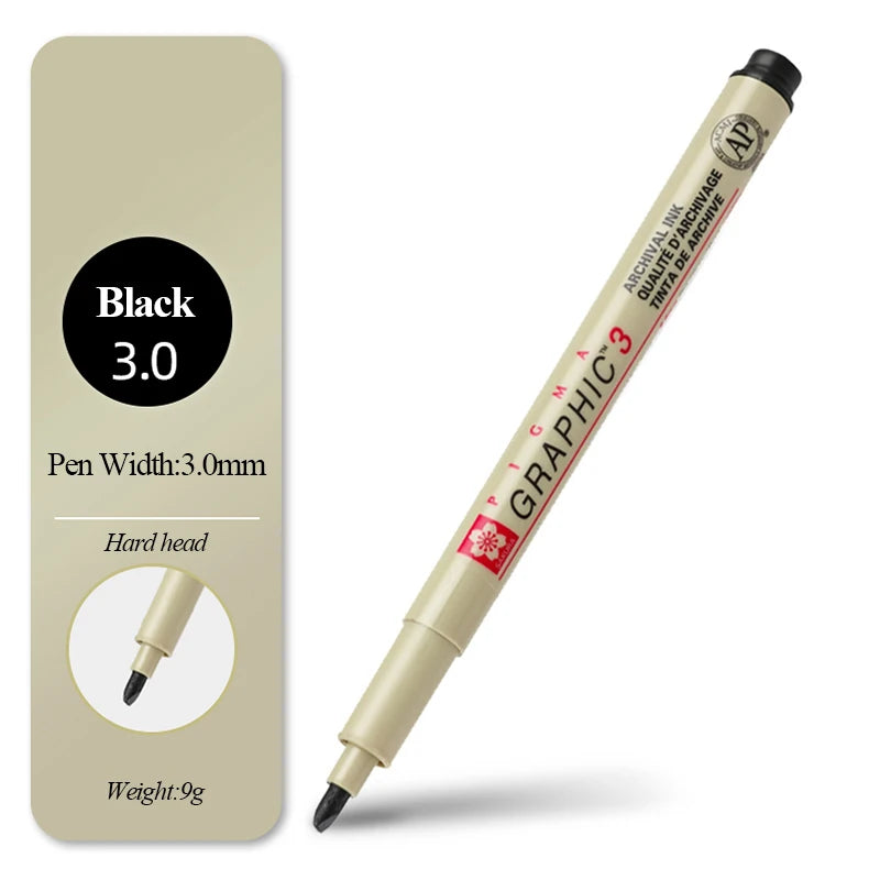 SAKURA Waterproof Micron Pen Set Waterproof Fine Liner Marker Pen Painting Drawing Sketch Markers Artistic Cartoon Design