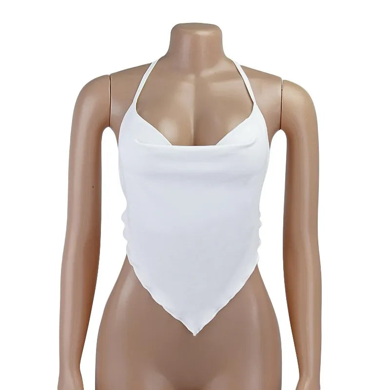 Purple Halter Backless Corset Top