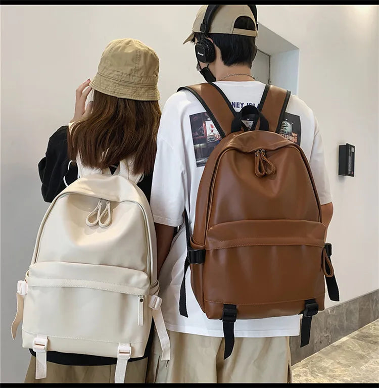 Large Backpack Women Leather Rucksack Women's Knapsack Travel Backpacks Shoulder School Bags for Teenage Girls Mochila Back Pack