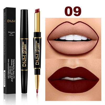 12 Colors 2 In1 Long-lasting Lip Liner Matte Lipsticks Portable Lip Pencil Waterproof Moisturizing Lip Makeup Contour Cosmetics