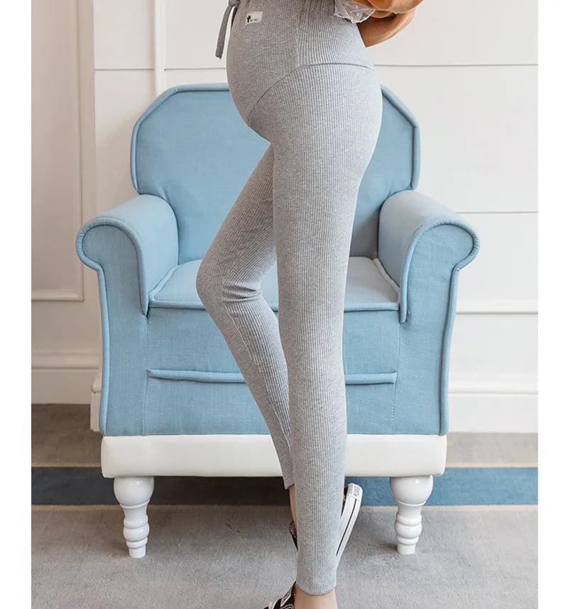 Casual Leggings For Pregnant Women Elastic High Waist Stripes Pants Pregnancy Sports Clothes Maternity Fitness Trousers Skinny