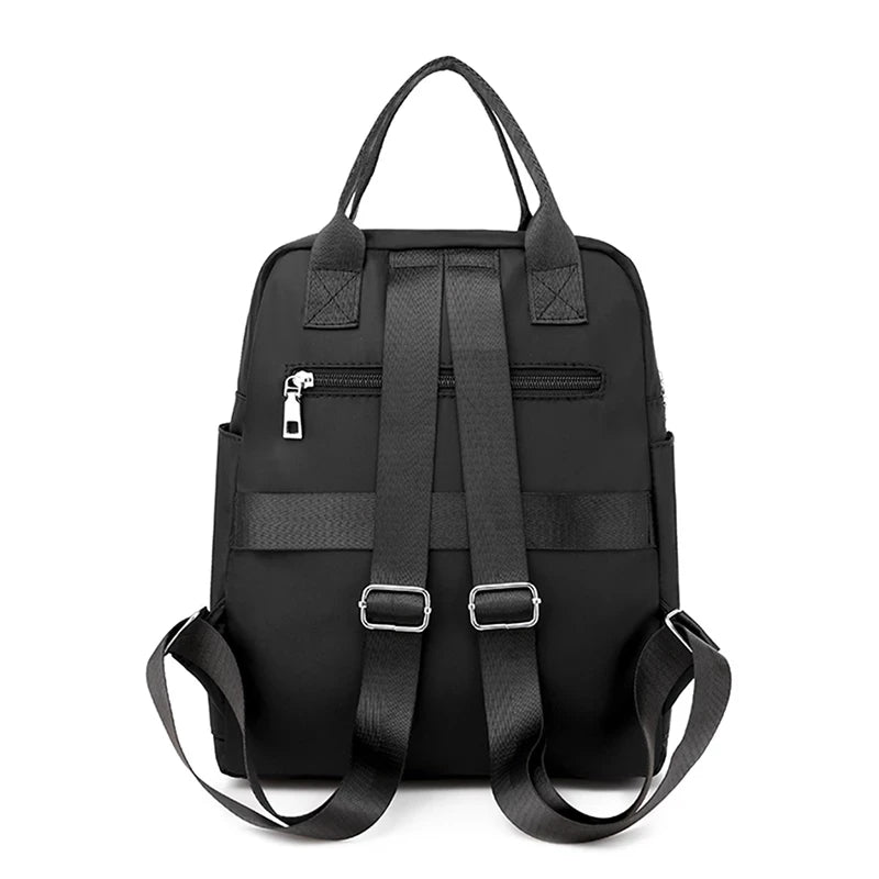 Women Backpack Travel Casual Waterproof Women's Shoulder Bags Female Large Capacity Oxford Rucksack Black Purse