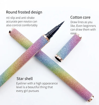 2 in 1 Lash Glue & Eyeliner Waterproof Long Lasting self adhesive Glue False Eyelashes Black Liquid Eyeliner Glue Pen