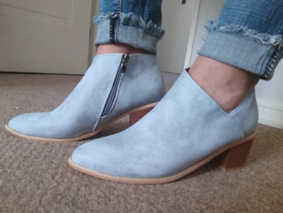 Summer Women Shoes Retro High Heel Ankle Boots Female Block Mid Heels Casual Botas Mujer Booties Feminina Plus Size 43