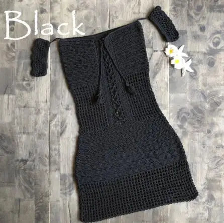 CROCHET BIKINI Hollow Out Set Knitted Cotton Handmade Sexy Swimsuit Summer Swimwear Bandage Beachwear European Bathing suit