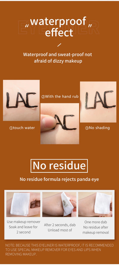 2 in 1 Lash Glue & Eyeliner Waterproof Long Lasting self adhesive Glue False Eyelashes Black Liquid Eyeliner Glue Pen