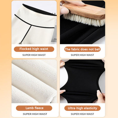 Autumn Winter High Waist Plus Velvet Shark Pants Women Seamless Fleece Warm Leggings Slim Casual Sports Fitness Yoga Leggings