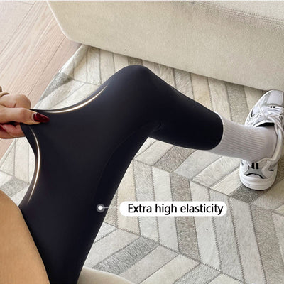 Autumn Winter High Waist Plus Velvet Shark Pants Women Seamless Fleece Warm Leggings Slim Casual Sports Fitness Yoga Leggings
