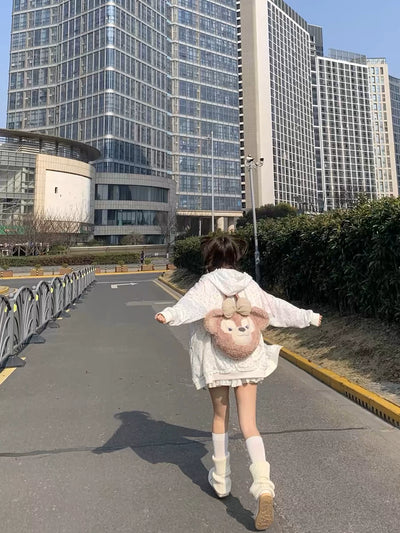 Sub-Culture Y2g Millennium Japanese Style Soft Girl Two-Dimensional Small Floral Cat Embroidered Hoodie Female Fall Winter Coat