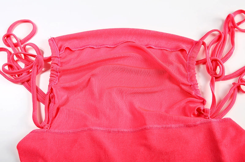 2024 New Summer Fashion Sexy Strapless Dress Strapless Hang Neck Temperament Dress