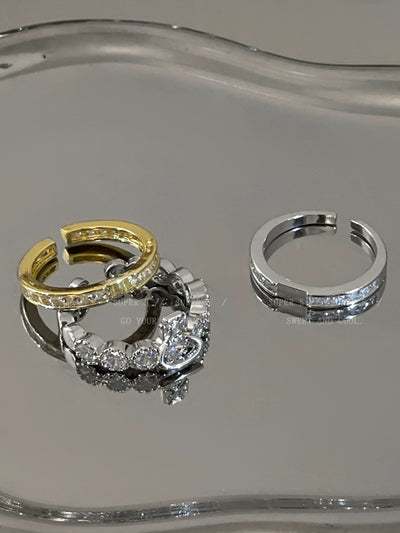 Super Flash Queen Mother Earth Planet Double-Layer Ring Female Twin Switchable Index Finger Ring Accessible Luxury Classy Simple Bracelet Couple's Ring