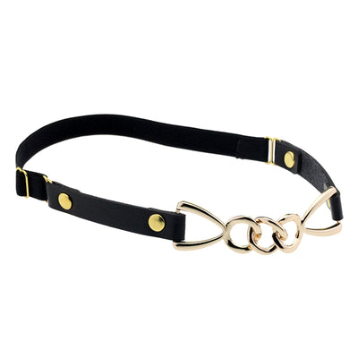 Geometric Pattern Leather Thigh Ring Gothic Golden Leg Bracelet Leg Circle Subculture Harajuku Style Punk Jewelry Y2g Style