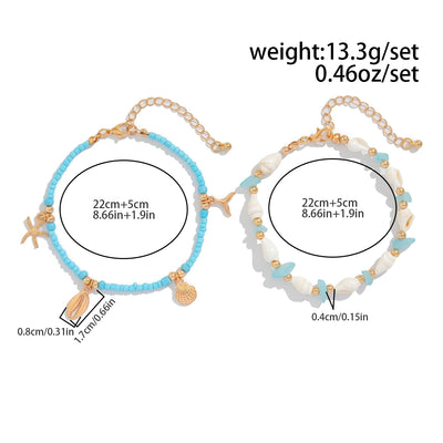 Fashion New Holiday Natural Shell Anklet Female Ins Niche Design Classy Sexy Beach Accessories Tide